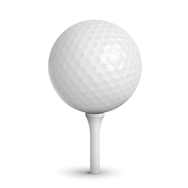 Golf Ball sitting on Tee