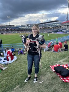 Brittany takes Maggie and her sibling to a WooSox game.